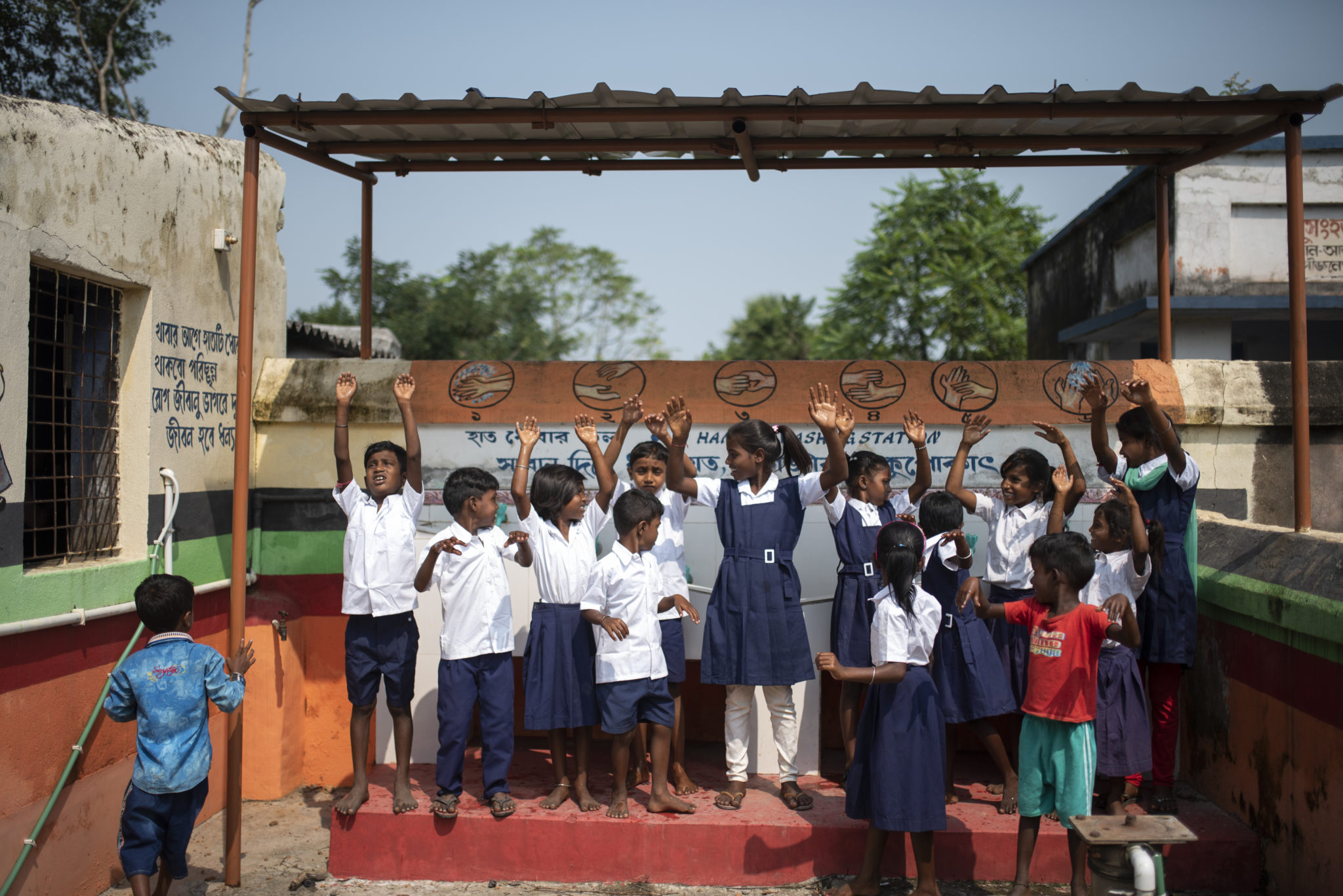 photograph of children posing for the camera