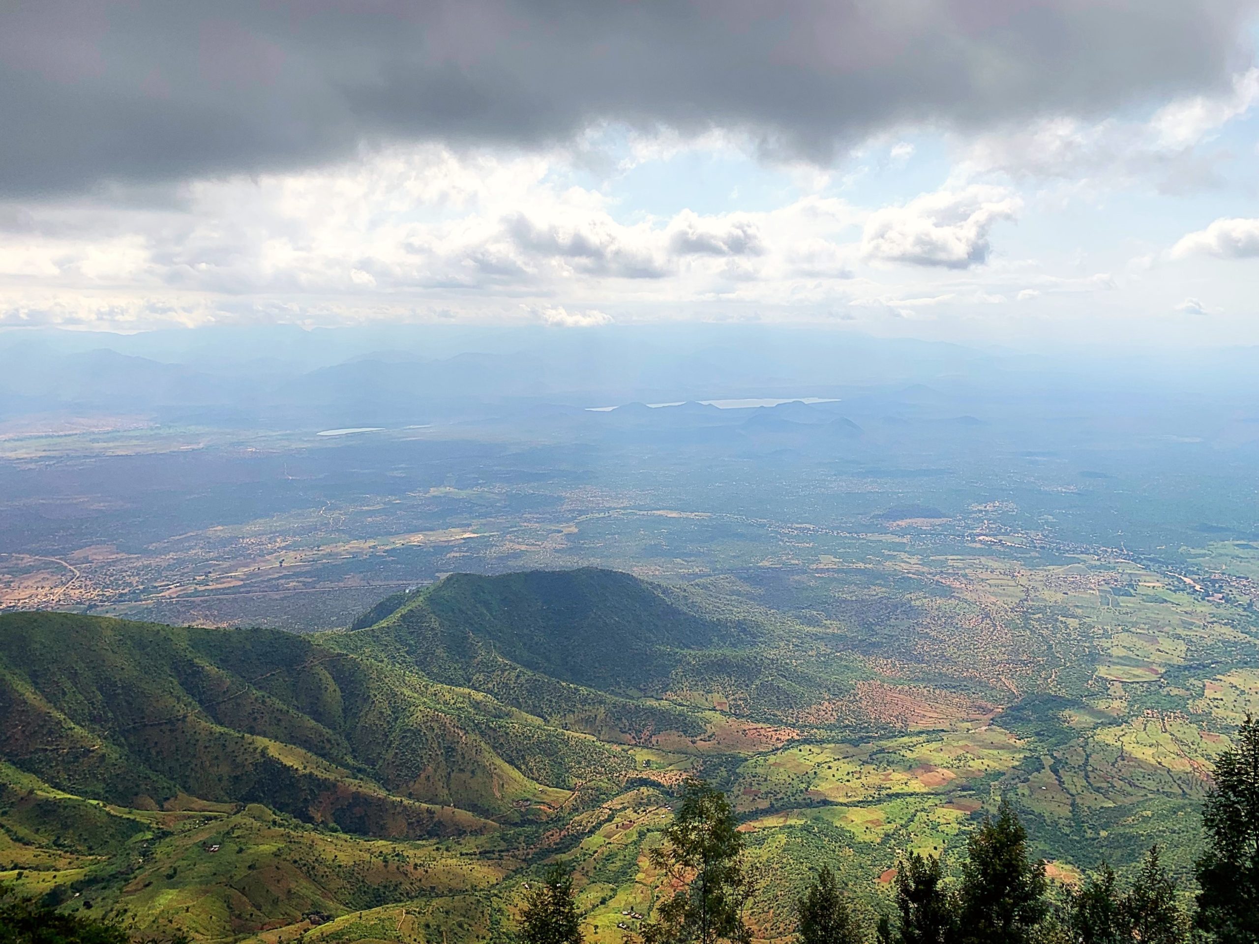 Aerial photograph of a mountain range in Tanzania