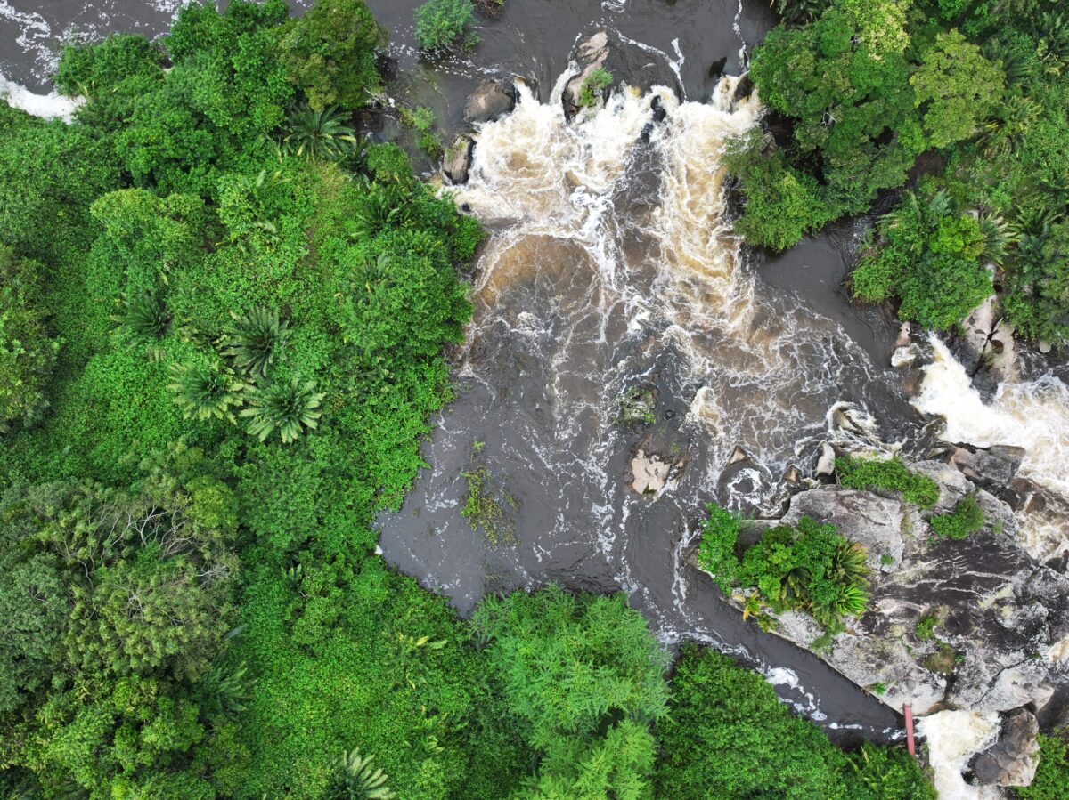 Mpanga River in Mpanga Gorge leading into the Mpanga Gorge Hydropower Project