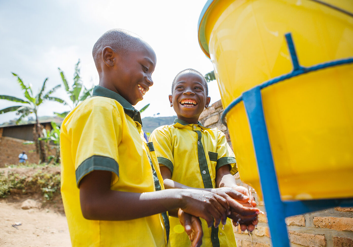 children washing their hands | Clean Water in Rwanda | Where We Work | Water For People
